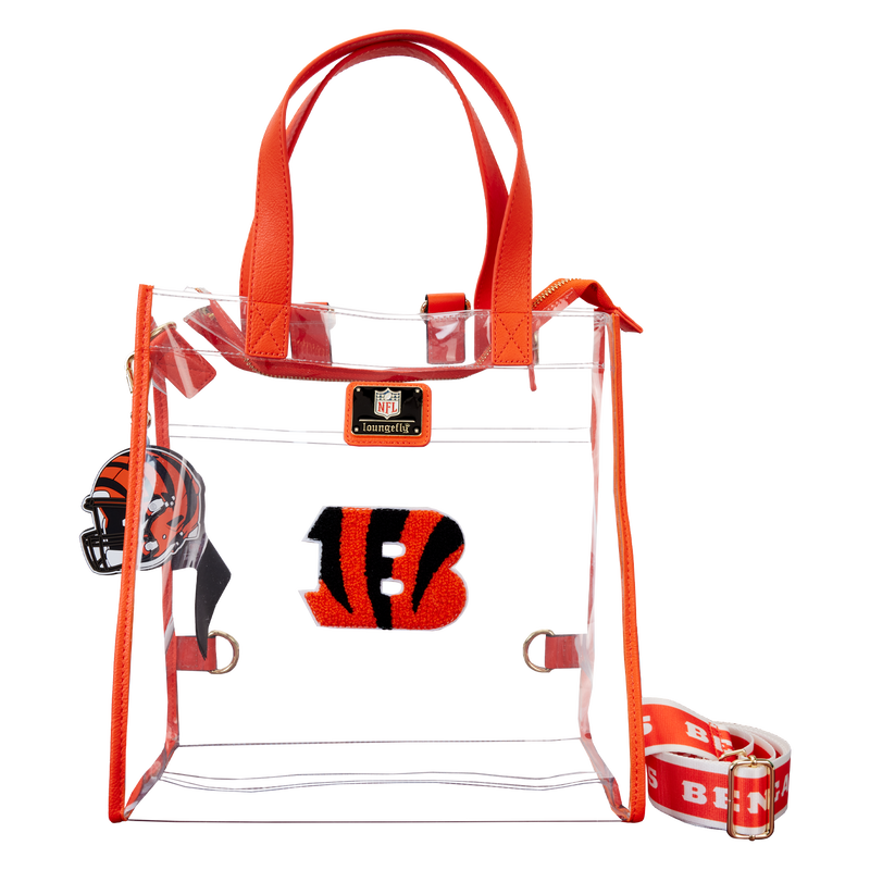 NFL Cincinnati Bengals Clear Convertible Backpack & Tote Crossbody Stadium Bag