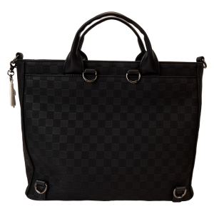 Mickey Mouse Checkered Texture Convertible Backpack & Tote Crossbody Bag